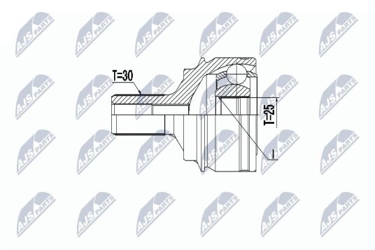 Nty Drivknute drivaksel NTY NPZ ME 026