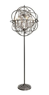 Roma gulvlampe natural iron/kristall Roma gulvlampe natural iron/kristall