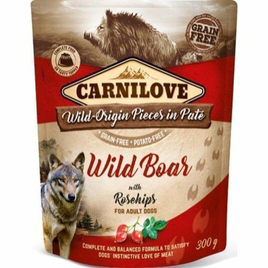 Carnilove Våtfôr til hund med villsvin og nyperoser 300 g