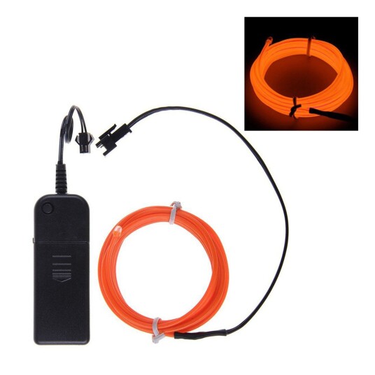 Catsson Int Group LTD El Wire Batteridrevet LED-slynge - Oransje