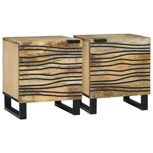 Nattbord 2 stk 40x33.5x46 cm Solid Mango Tre