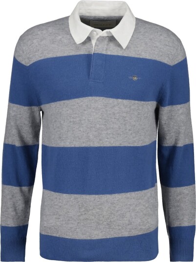 Gant Barstriped Lambswool Rugger Grey M