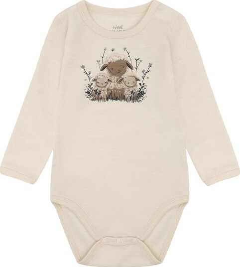 Hust and Claire Body I/e - Merinoull Ull - HCBo-sau - Off White - Hust and Claire - 62 - Langermet Body Beige Hvit