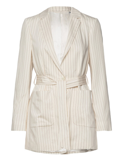 GANT D2. Pinstripe Belted Blazer - Multi/patterned - 34 GANT D2. Pinstripe Belted Blazer - Multi/patterned - 34