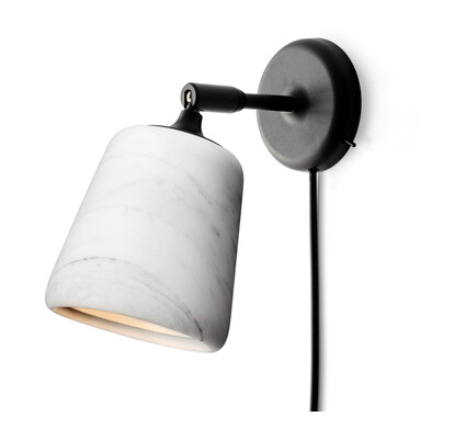 NEW WORKS Materiale Vegglampe Hvit Marmor