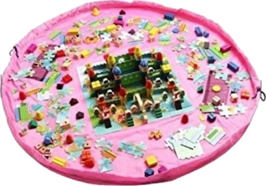 Pro Leketeppe & oppbevaringspose for Lego og leker Rosa Pro Leketeppe & oppbevaringspose for Lego og leker Rosa