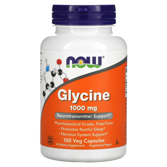 Glycine 1000mg 100 kaps NOW Glycine 1000mg 100 kaps NOW