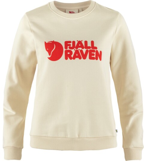 Fjellreven Women's Logo Sweater Chalk White-Flame Orange L