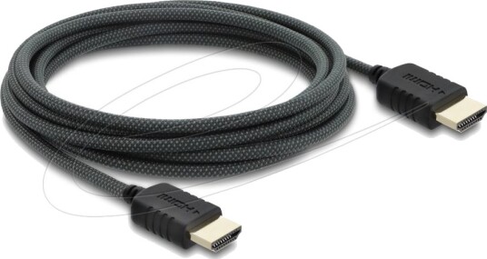 Delock High Speed Hdmi Kabel Hdmi Hann Til Hdmi Hann 3 M Tredobbeltskjermet Koaksial Svart 8 K 60 Hz 7680 X 4320 Støtte 5 K 120 Hz 5120 X 2880 Støtte 4 K 240 Hz 3840 X 2160 Støtte Earc Båndbredde På 48 Gbps