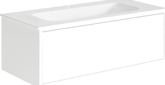 Gustavsberg Ducentic Servantskap med Porselenservant Hvit / 100cm 1 Hull for Kran
