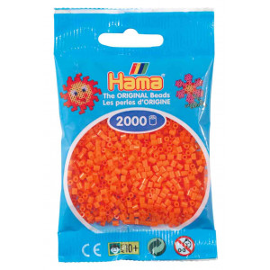 Hama Mini Perler 501-04 Oransje 2000 stk Hama Mini Perler 501-04 Oransje 2000 stk