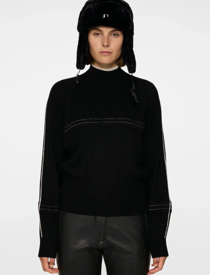 J. Lindeberg Nora Knitted Sweater - Black - XL