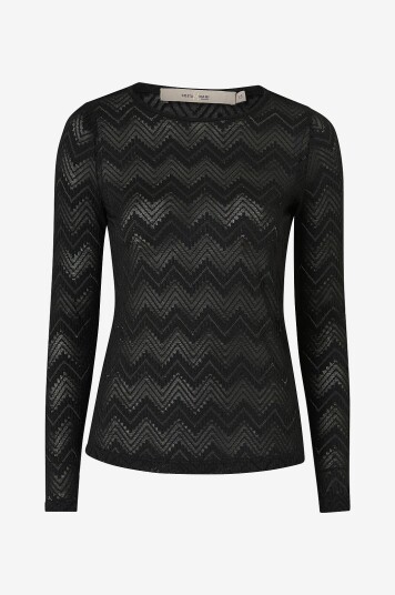 Costamani - Topp Zig Zag Blouse - Svart Costamani - Topp Zig Zag Blouse - Svart