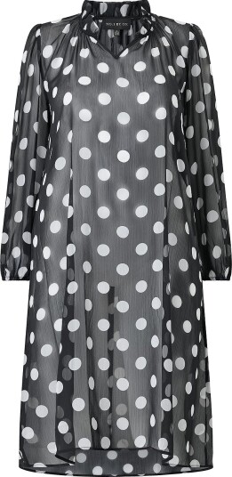 NO. 1 BY OX Chiffonkjole Long Dress LS w Flair Neckline Flerfarget NO. 1 BY OX Chiffonkjole Long Dress LS w Flair Neckline Flerfarget
