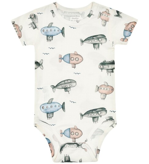 Hust and Claire Body I/e Bambus HCBuller Ivory Hust and Claire 1½ år 86 Langermet Body Blå Grå Hvit