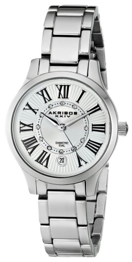 Akribos XXIV Dameklokke AK570SS Diamond Sølvfarget/Stål Ø32 mm Akribos XXIV Dameklokke AK570SS Diamond Sølvfarget/Stål Ø32 mm