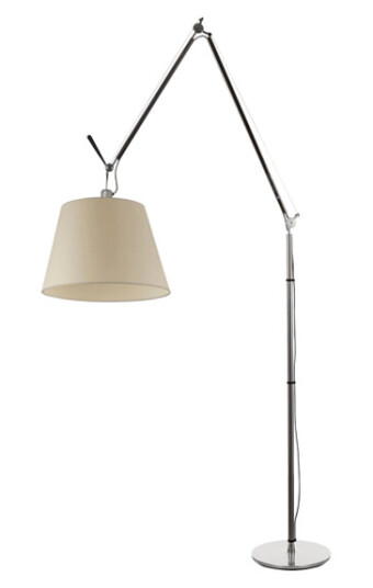 Artemide Tolomeo Mega Gulvlampe Pergament 42 cm Skjerm m. Lysdemper