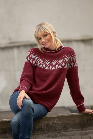 Viking Garn 2023 7 Piff Genser Bordeaux