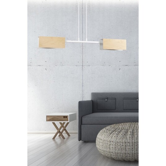 Zaper 2 Hvit pendellampe E27 230V uten lyspære