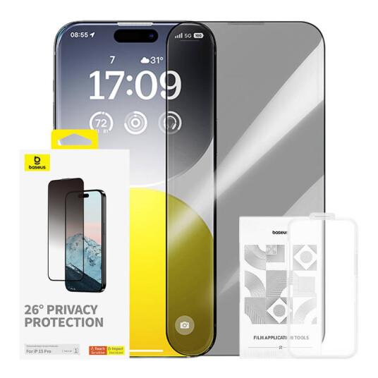 Baseus Privacy Protection Tempered Glass Diamond iPhone 15 Pro Baseus Privacy Protection Tempered Glass Diamond iPhone 15 Pro