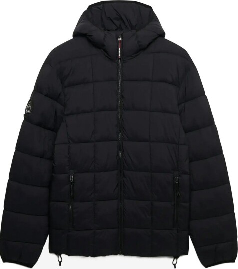 Superdry Hood Box Quilt Fuji Lite Jkt - BLACK - M