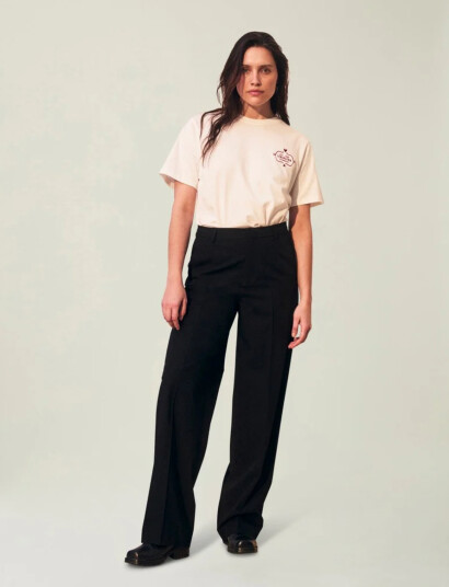 Lexington Clothing Kennedy Tailored Wide Pants - Black - XS