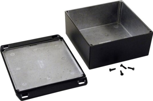 Hammond Electronics 1590WKKFLBK 125 × 125 × 57 mm Aluminium Svart Kabinett