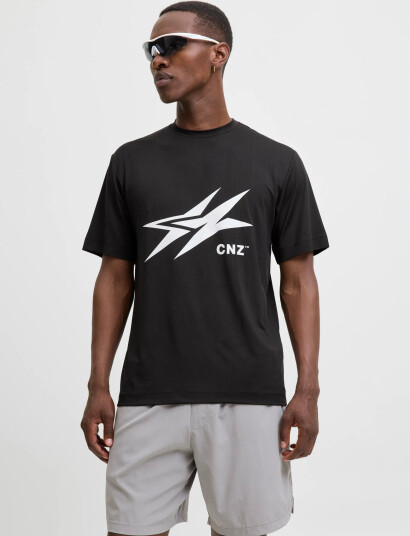 Jack & Jones Jcocnzamsterdam Logo T Shirt Black L