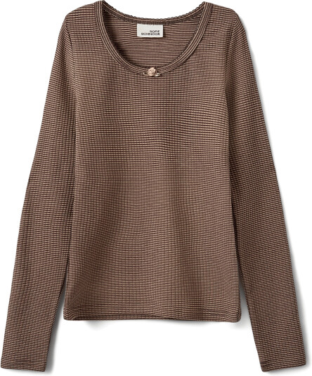 Sofie Schnoor Young Petriciasy T Shirt Long Sleeve Brown 164