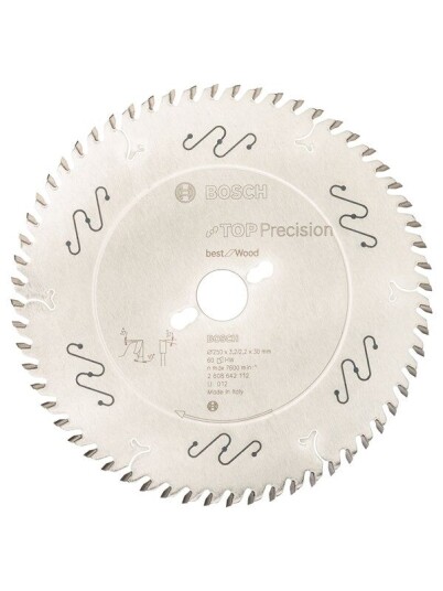 Bosch Sirkelsagblad 250 mm 60 Tenner Top Precision for Tre