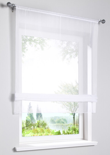 bonprix Liftgardin Patsy 2 (H/B: 155/80 cm),3 (H/B: 155/100 cm),5 (H/B: 155/140 cm),1 (H/B: 155/60 cm),4 (H/B: 155/120 cm) hvit