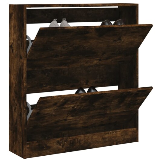 Skoskap røkt eik 80x21x87,5 cm konstruert tre 8721012381575 Skoskap røkt eik 80x21x87,5 cm konstruert tre 8721012381575