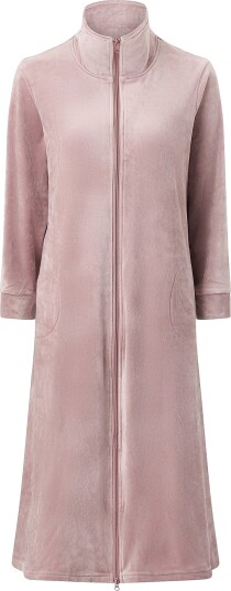 Damella Koselig kjole Velour Fleece Robe Rosa Damella Koselig kjole Velour Fleece Robe Rosa