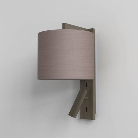 Ravello LED Reader vegglampe rund skjerm - Bronse / Oyster