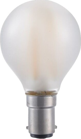 Spl BA15d 1,5W dimbar LED kronepære G45 filament matt glass 2500K Dimbar : Dimbar Kulør : Ekstra varm Spl BA15d 1,5W dimbar LED kronepære G45 filament matt glass 2500K Dimbar : Dimbar Kulør : Ekstra varm