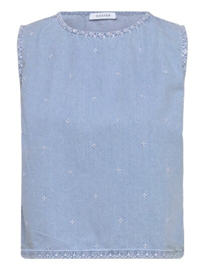 Coster Copenhagen Denim Shirt With Embroidery   Blue   38