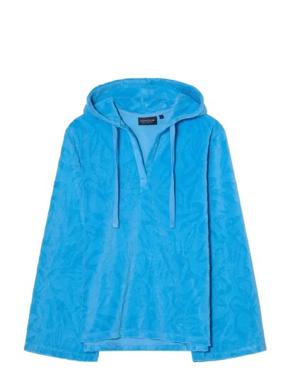 Lexington Clothing Organic Cotton Terry Surfer Hood Blue XS