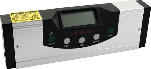 Digital Vaterpas 150 Mm/0,05° Med +-LaserOg Led Lys
