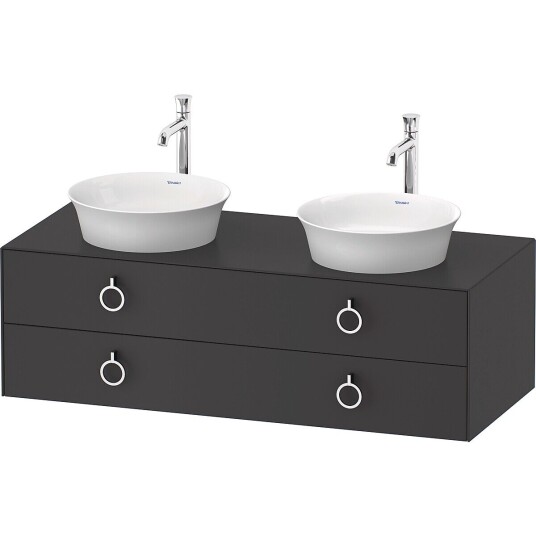 Duravit White Tulip Servantskap 2 skuf. 130x55x40,8 cm Grafitt Matt