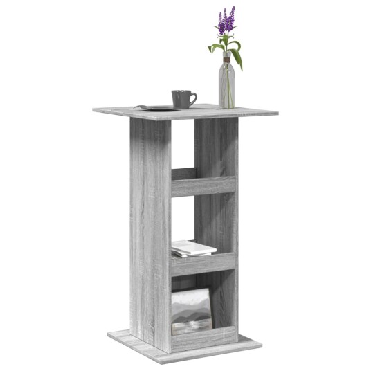  Barbord med oppbevaring grå sonoma 60x60x102 cm konstruert tre 8721158386212
