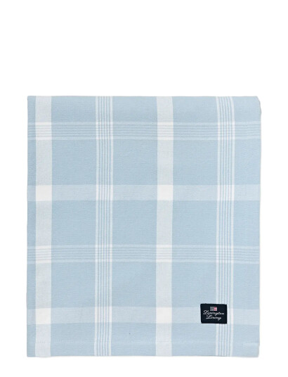 Lexington Home Checked Recycled Cotton Oxford Tablecloth Blue 180X180