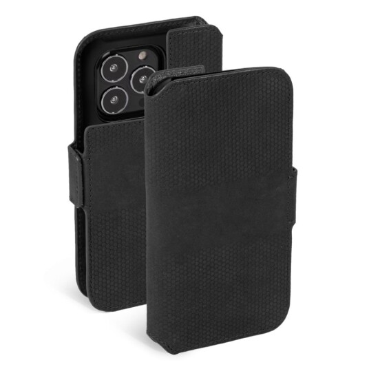 Krusell Iphone 13 Pro Etui Leather Phonewallet Svart Krusell Iphone 13 Pro Etui Leather Phonewallet Svart