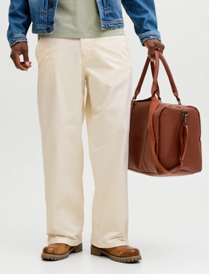 Jack & Jones Jpstalex Norrebro Worker Pants Ln   Cream   33 x 34