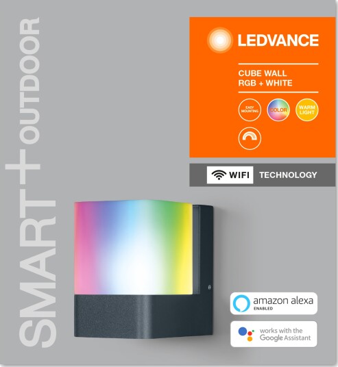 Ledvance - Smart+ Outdoor Cube RGBW Wall Light - WiFi Ledvance - Smart+ Outdoor Cube RGBW Wall Light - WiFi