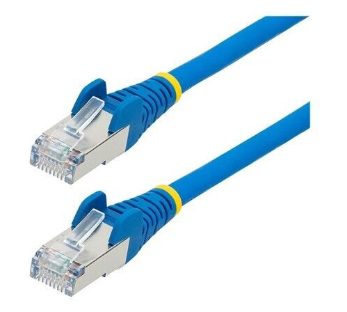 50cm CAT6a Ethernet Cable - Blue - Low Smoke Zero Halogen (LSZH) - 10GbE 500MHz 100W PoE++ Snagless RJ-45 w/Strain Reliefs S/FTP Network Patch Cord - patch cable - 50 cm - blue