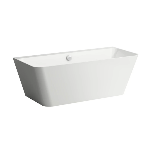 Laufen Linden Back-To-Wall Badekar 1800x800 mm, Kompositt, Hvit