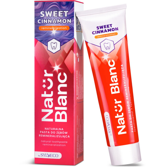 Hydroxyapatite Tannkrem SYLVECO Natur Blanc Søt Cinnamon 100 ml Hydroxyapatite Tannkrem SYLVECO Natur Blanc Søt Cinnamon 100 ml