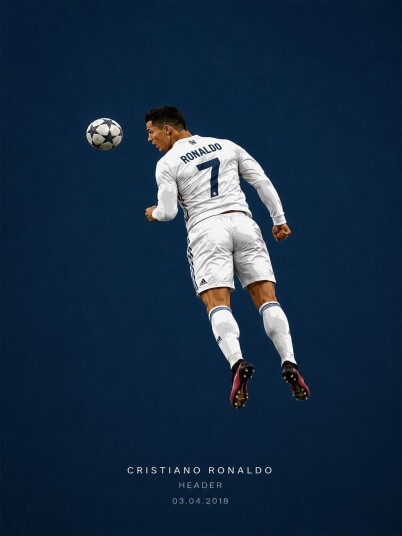 Plakat   Ronaldos Ikoniske Heading
