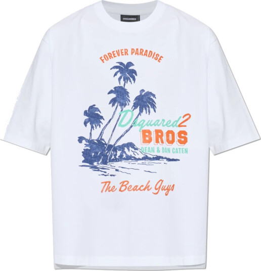Dsquared2 Herre Topper Hvit S, Dsquared2 Herre Topper Hvit S,