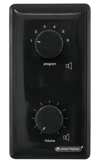 Omnitronic Pa 45w Mono Vol Contr/prog Select, Svart